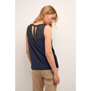 NWT CREAM Sealina Navy Jersey Top